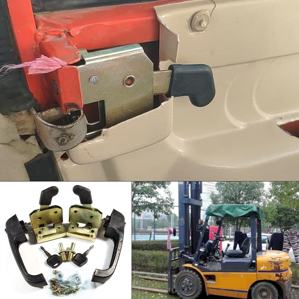 Heavy Equipment Handling - NEUESTES Gabelstapler-Ladesystem, Werkzeugkastenverschluss, Türschlossgriff-Set, für Elektrodreirad,