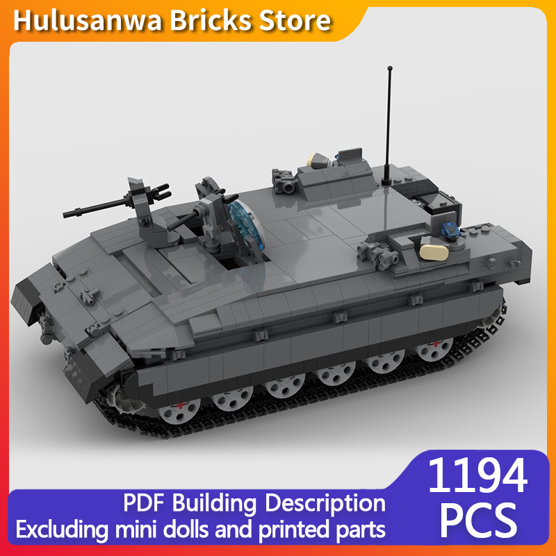 Heavy Equipment Armor - Schweres Kettenpanzerfahrzeug-Modell MOC Bausteine Kriegsausrüstung Modulare